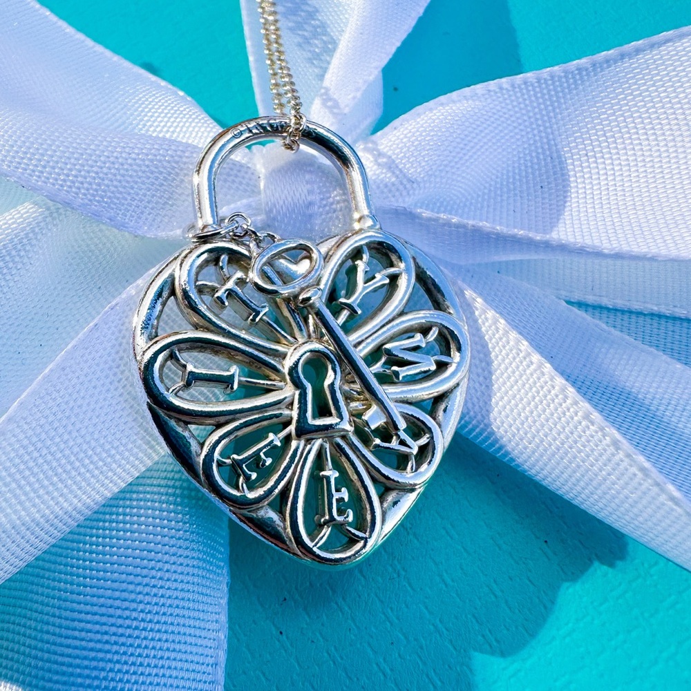 Tiffany & Co. Silver Filigree Heart Necklace
